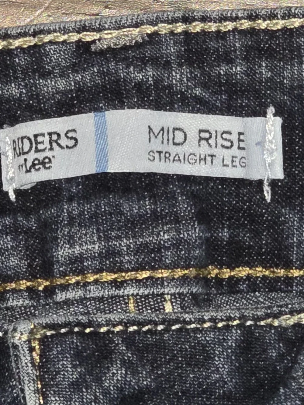 Riders by Lee Mid Rise Straight Leg Jeans Womens 8 Petite Dark Wash Petite - Picture 3 of 14